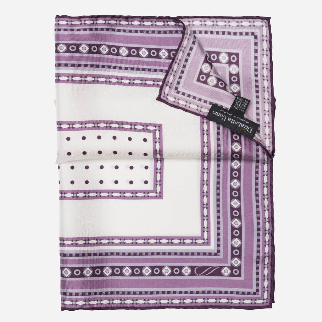 Pois - Silk Pocket Square - Lilac - My Men's Shop