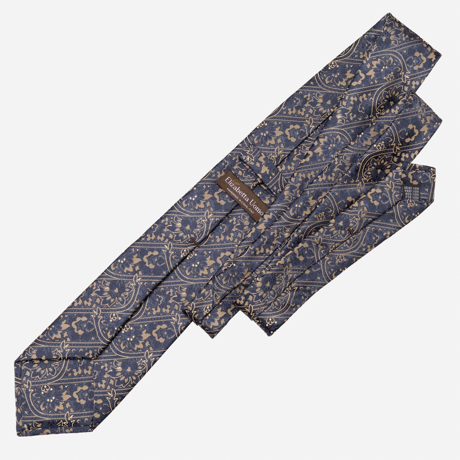Caruso - Silk Jacquard Tie - Midnight Blue - My Men's Shop