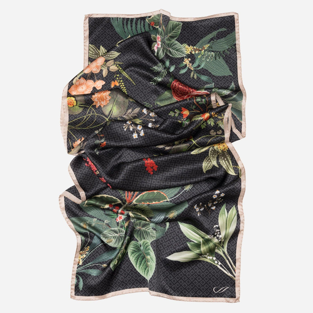 Sara - Long Silk Scarf - Black - My Men's Shop