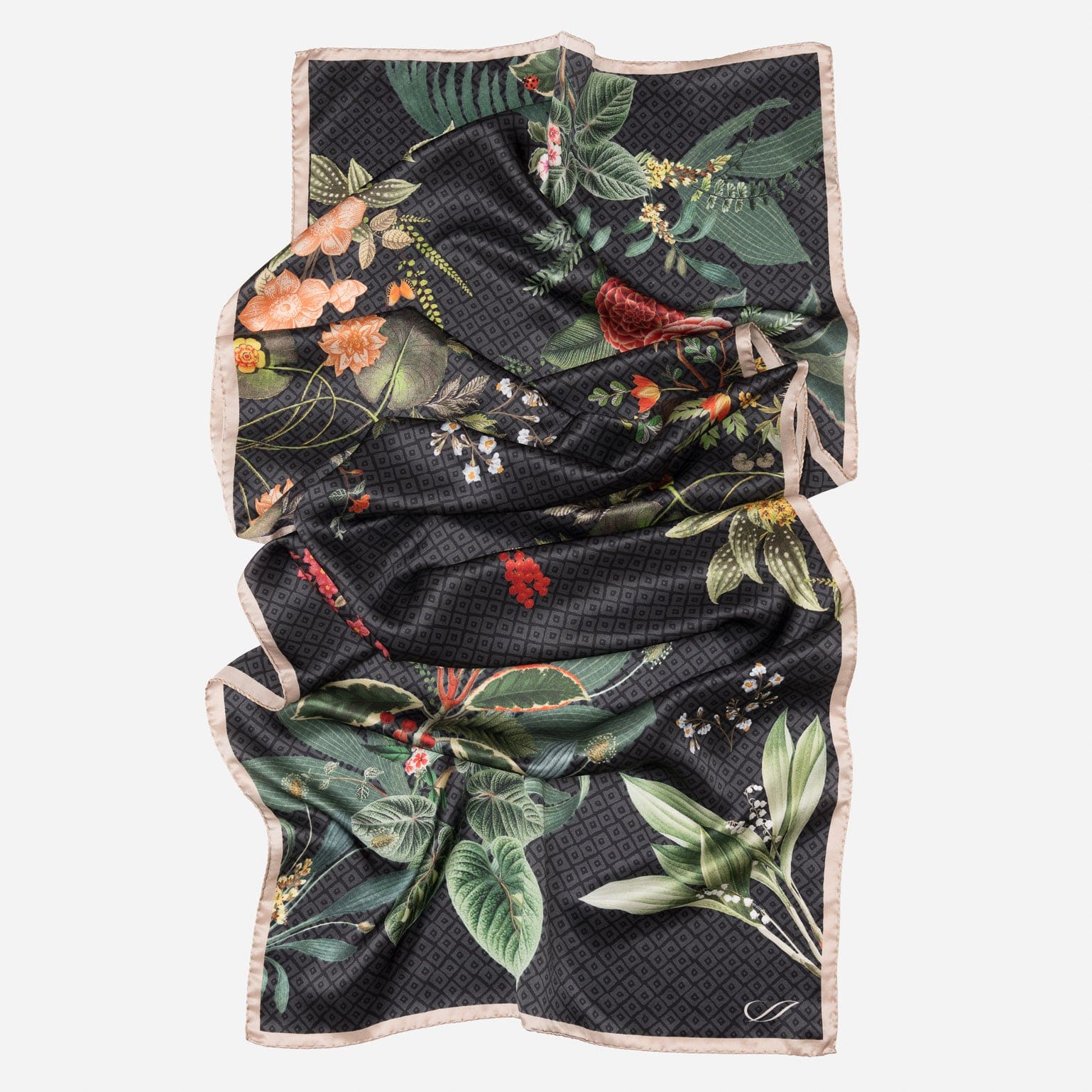 Sara - Long Silk Scarf - Black - My Men's Shop