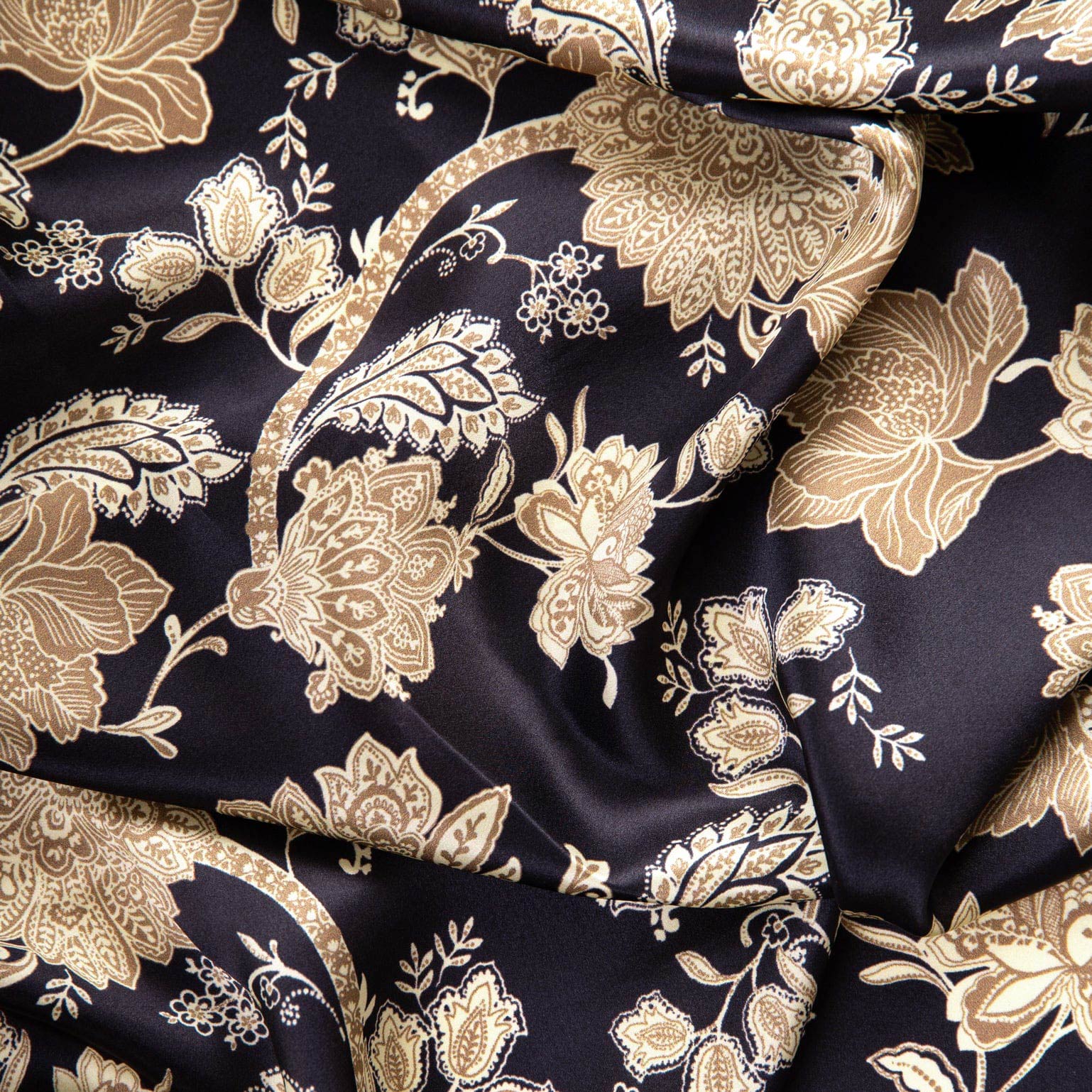 Esmeralda - Silk Scarf Shawl - Black & Gold - My Men's Shop
