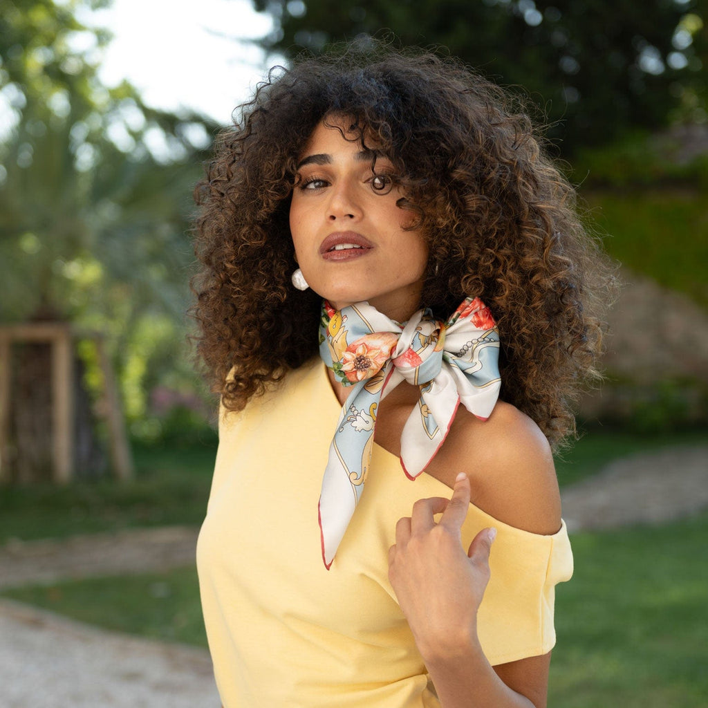 Melograno - Silk Foulard - Powder Blue - My Men's Shop