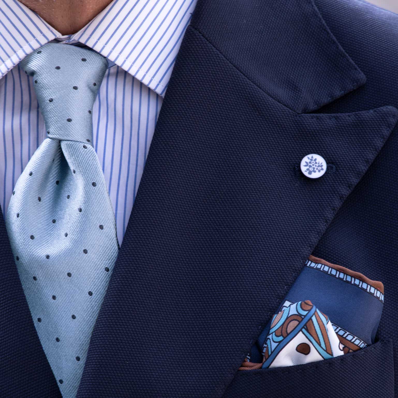 Pisa - Silk Jacquard Tie - Sky Blue