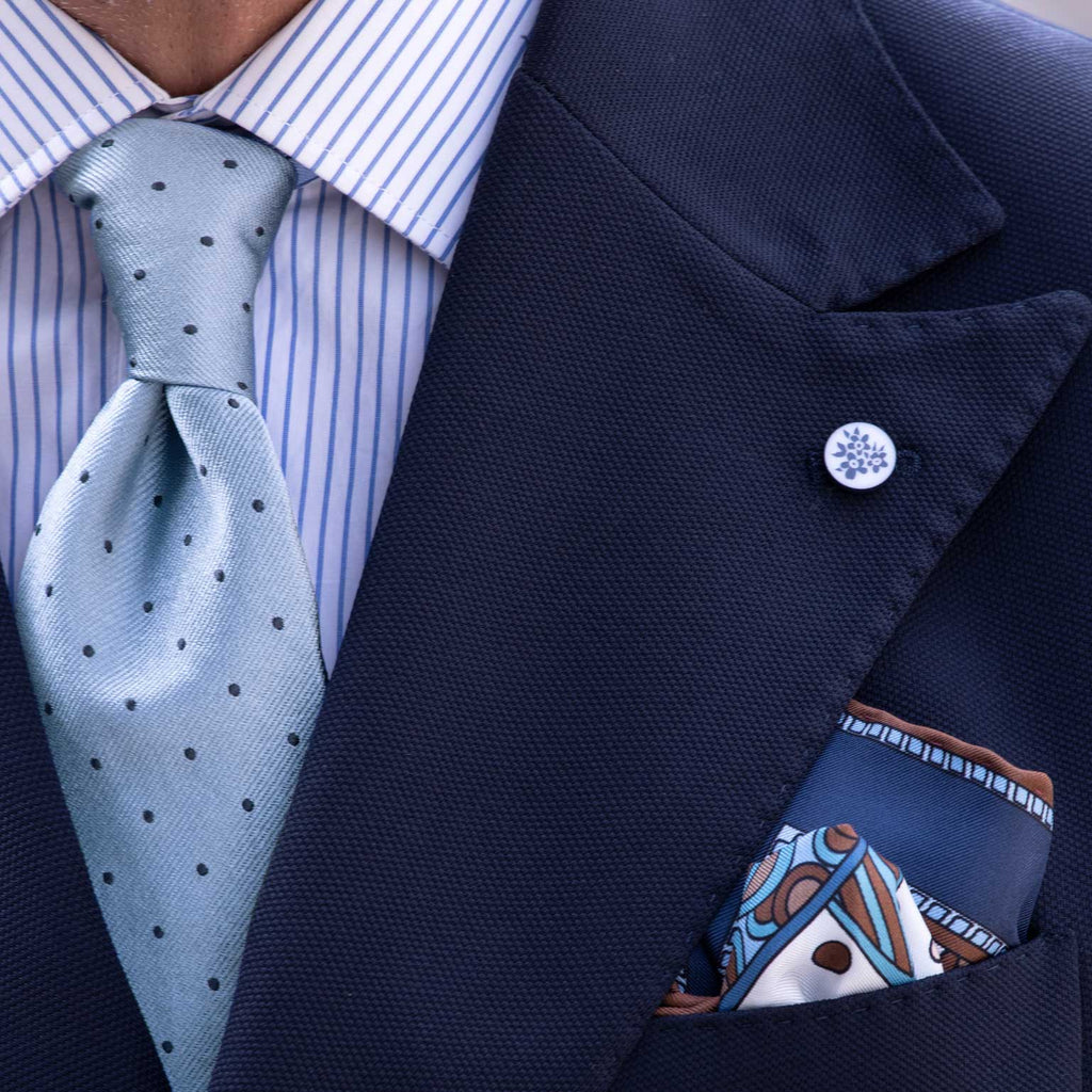 Pisa - Silk Jacquard Tie - Sky Blue - My Men's Shop