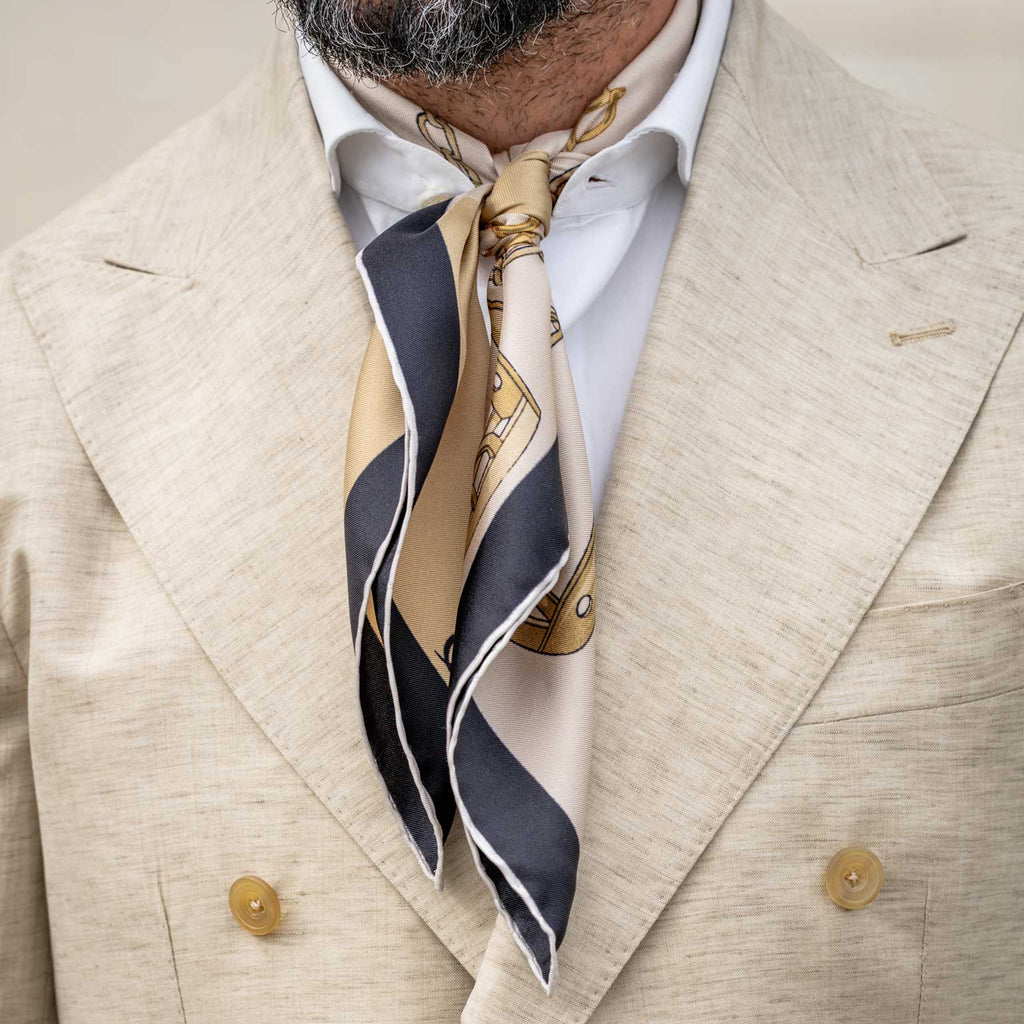 San Siro - Silk Neckerchief - Tan