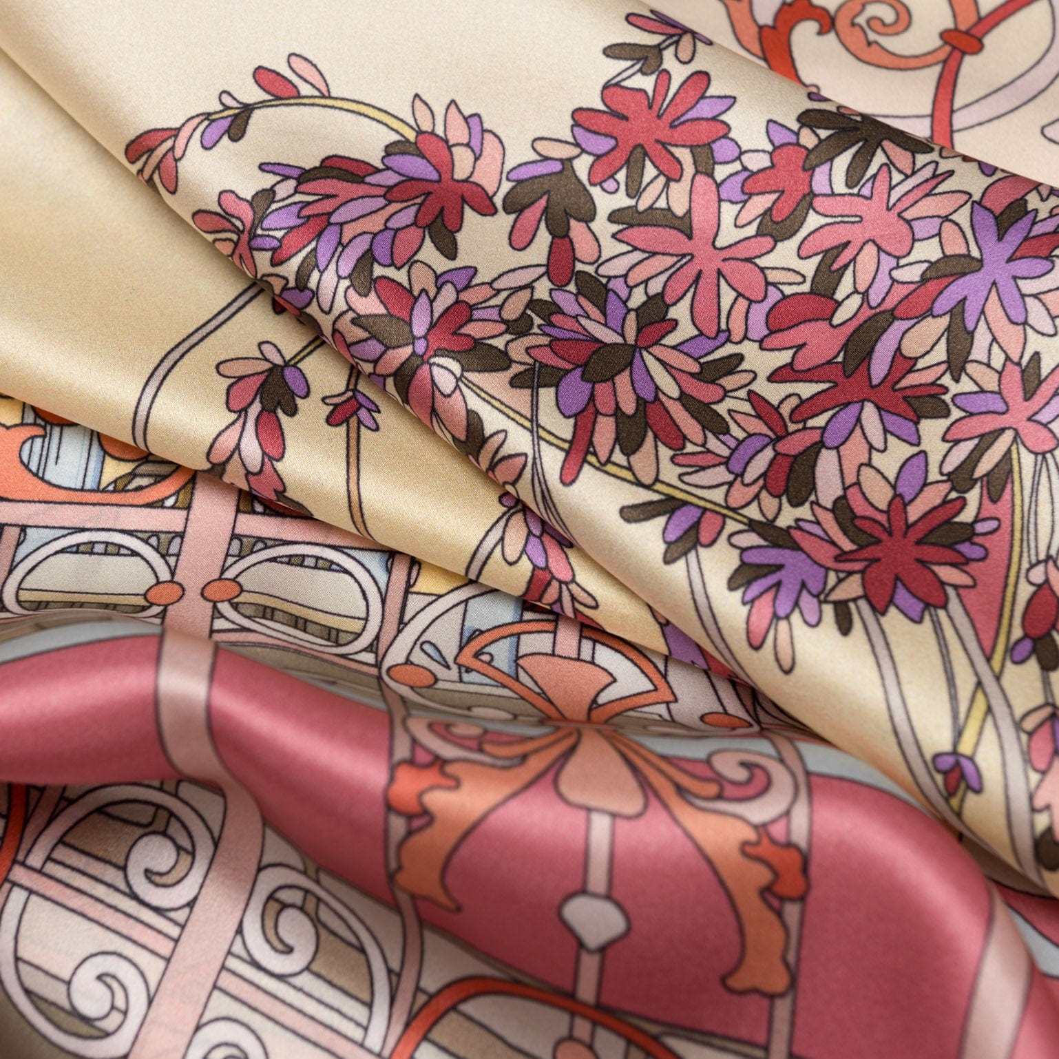 Garden of Dreams - Silk Foulard - Pink - My Men's Shop