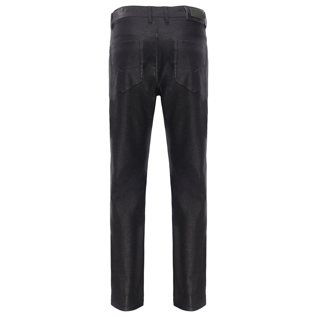 Men’s Elegant Black Textured Dress Pants BLACK - My Men's Shop