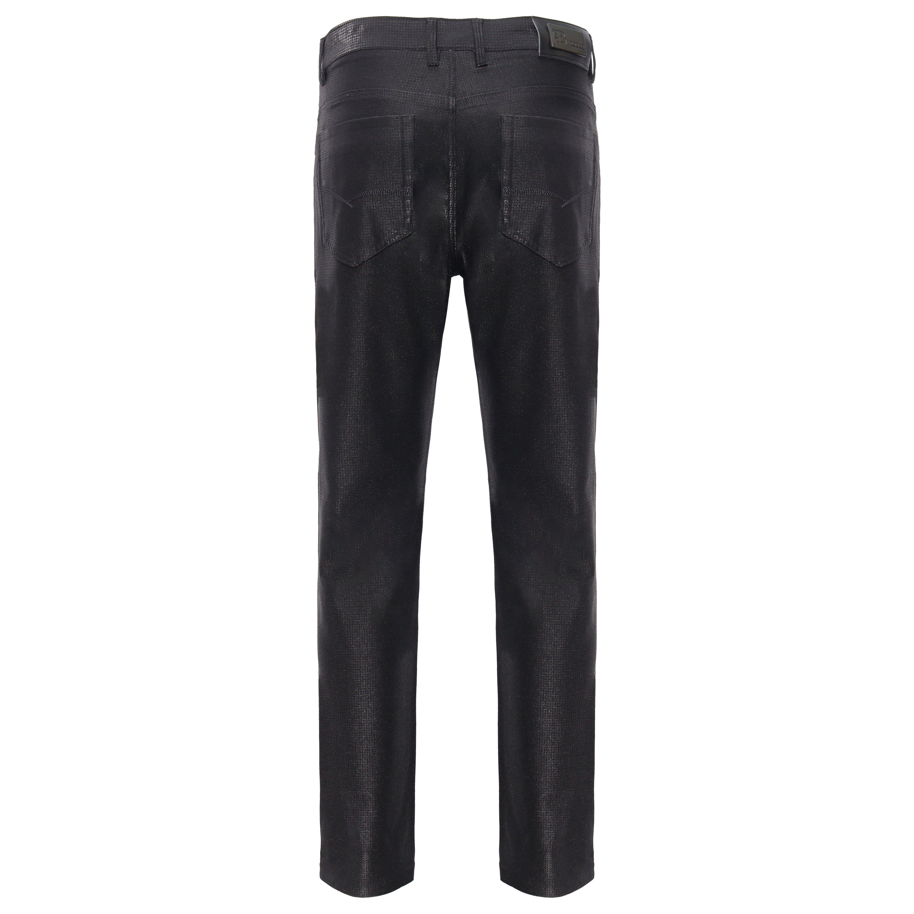 Men’s Elegant Black Textured Dress Pants BLACK - My Men's Shop