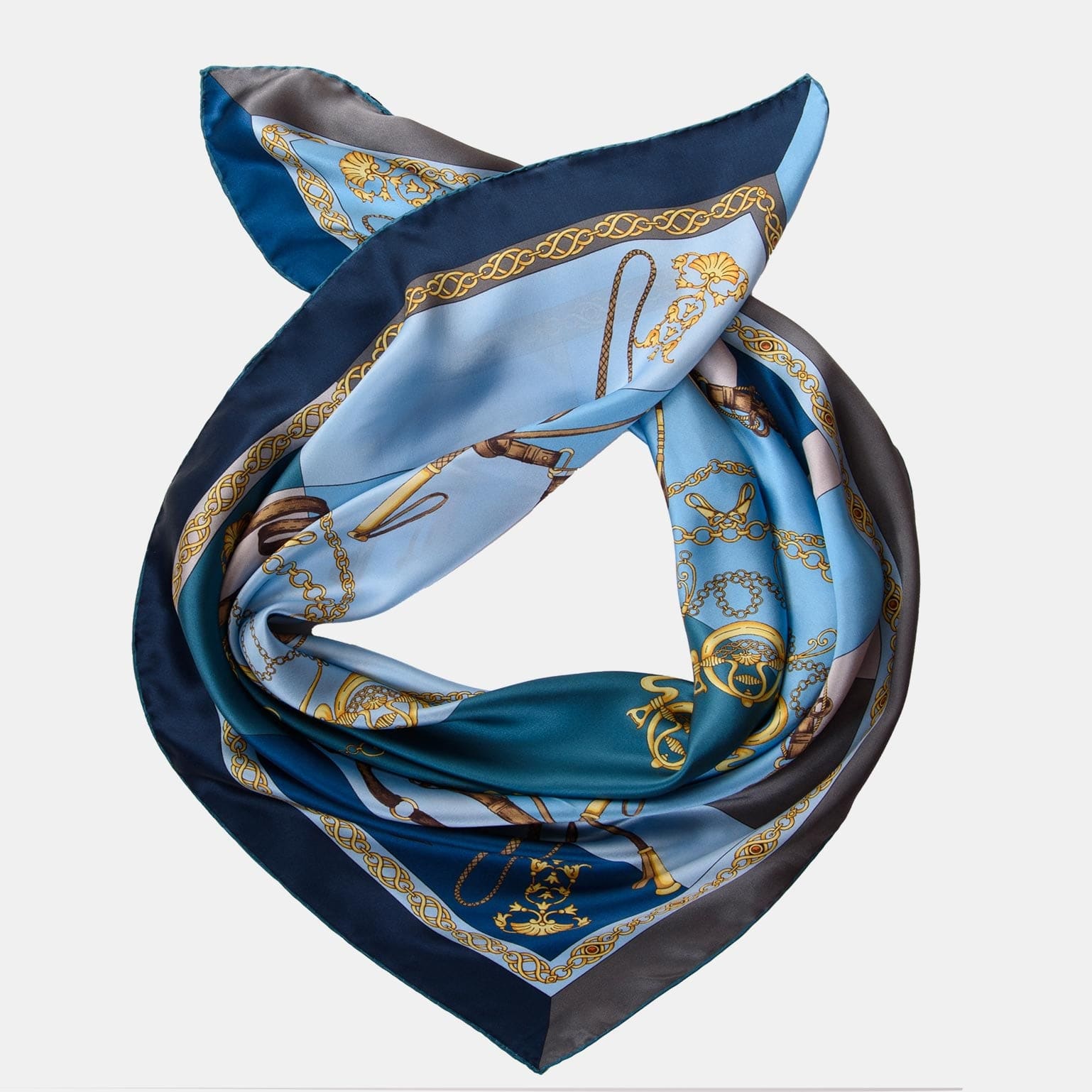 Gabriella - Silk Foulard - Azure - My Men's Shop