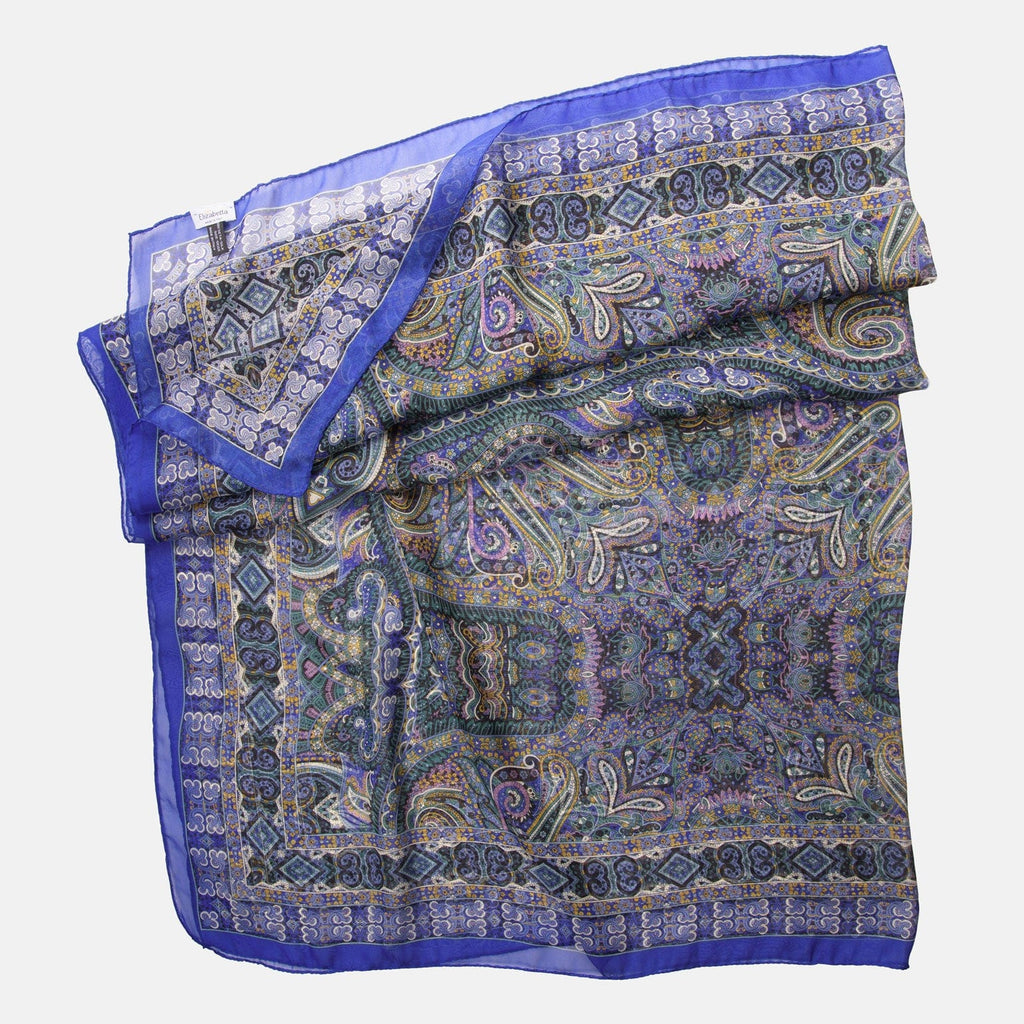 Ambra - Silk Scarf Shawl - Blueberry - My Men's Shop