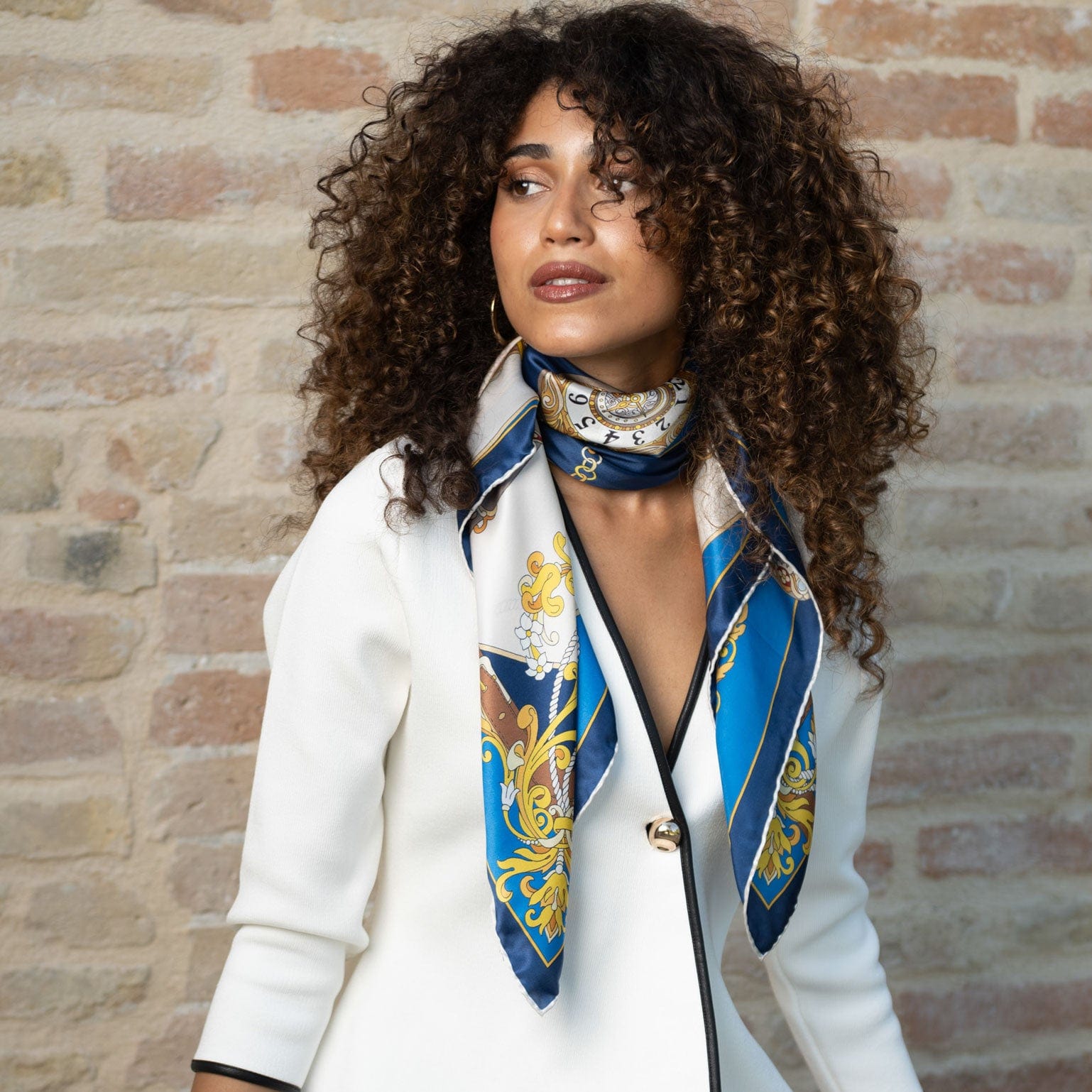 Moment in Time - Silk Foulard - Blue - My Men's Shop