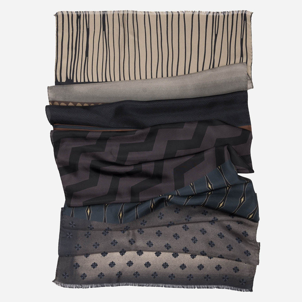 Atri - Long Silk Scarf - Plum