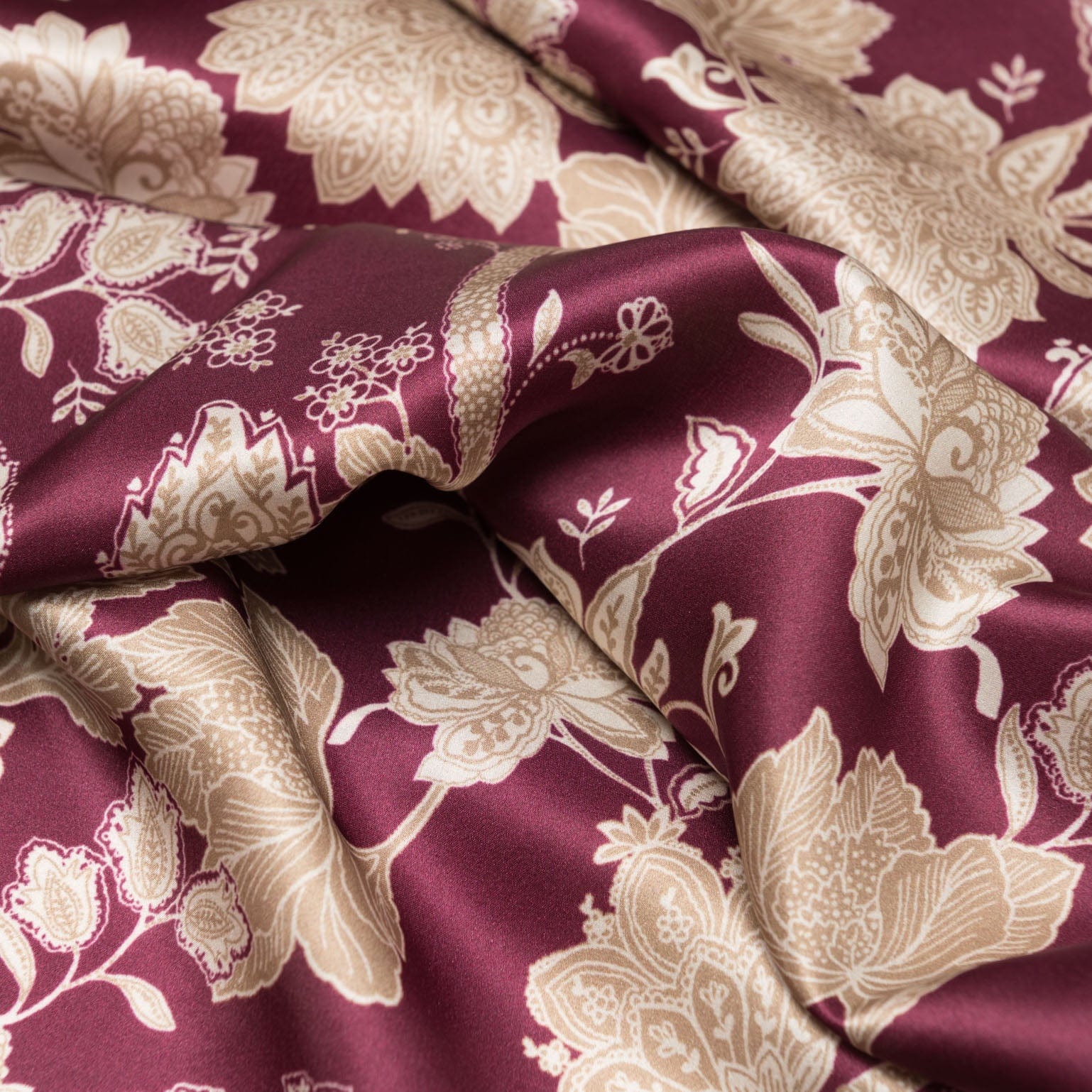 Esmeralda - Silk Scarf Shawl - Burgundy & Gold - My Men's Shop