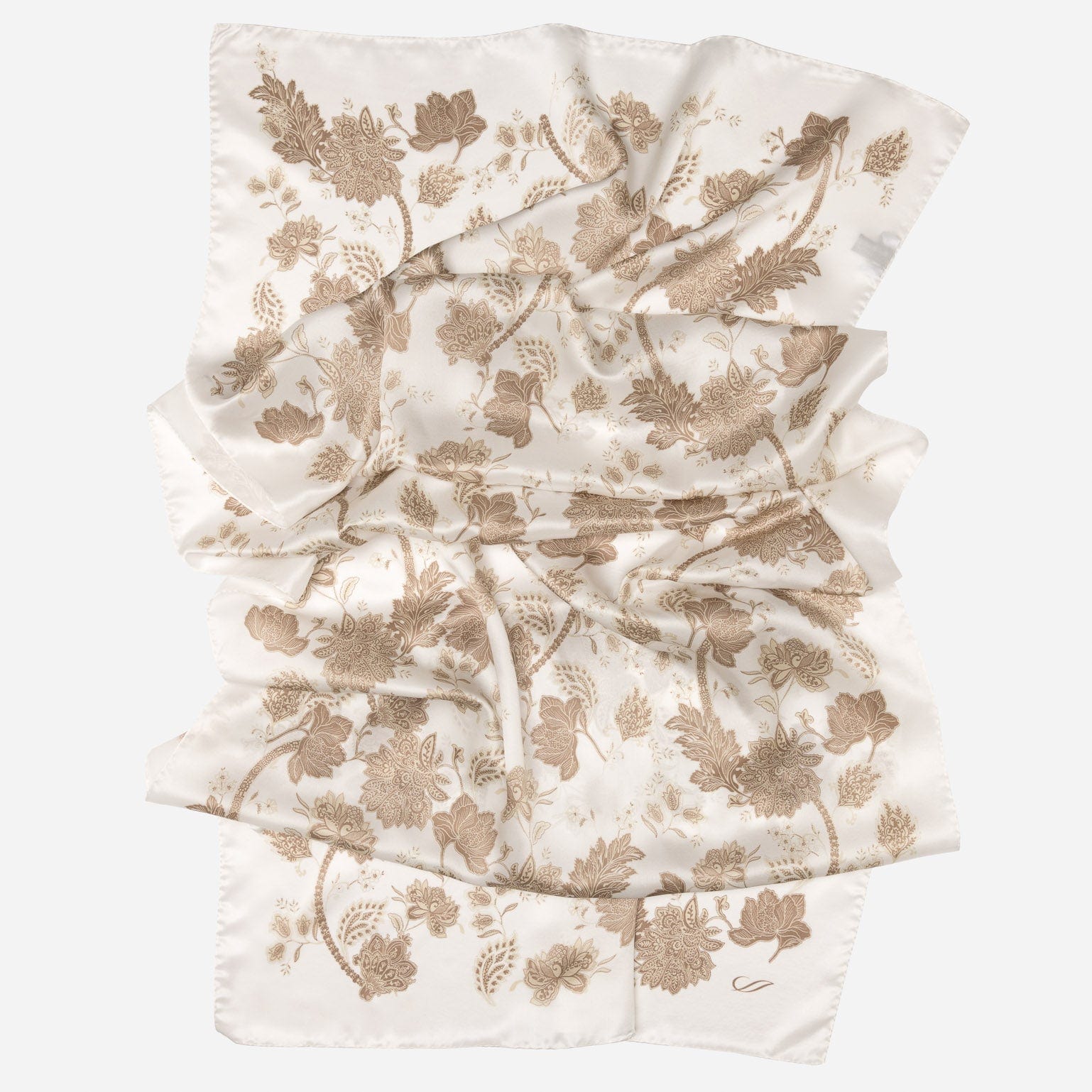 Esmeralda - Silk Scarf Shawl - Soft White & Gold - My Men's Shop
