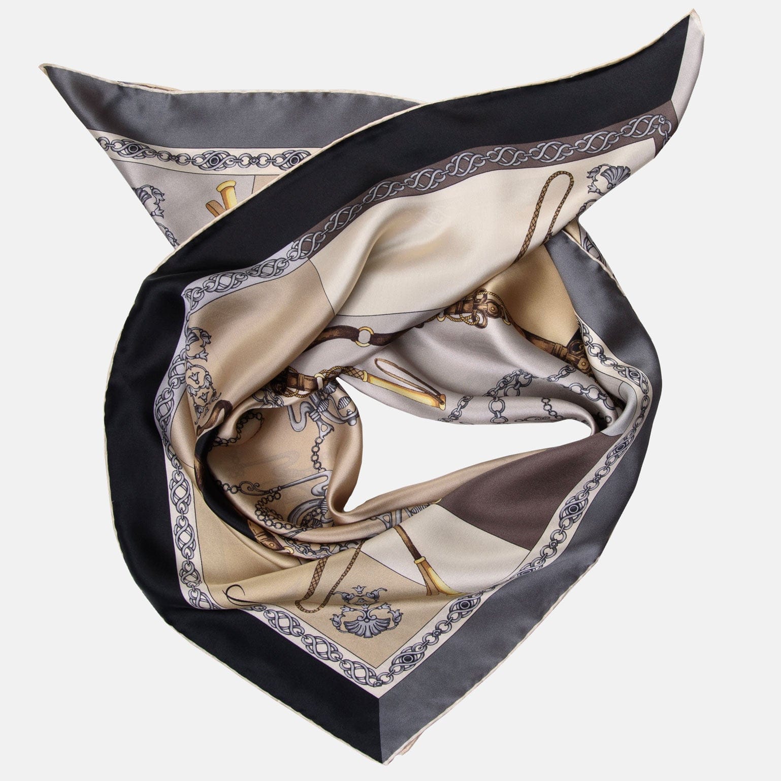 Gabriella - Silk Foulard - Hazelnut - My Men's Shop
