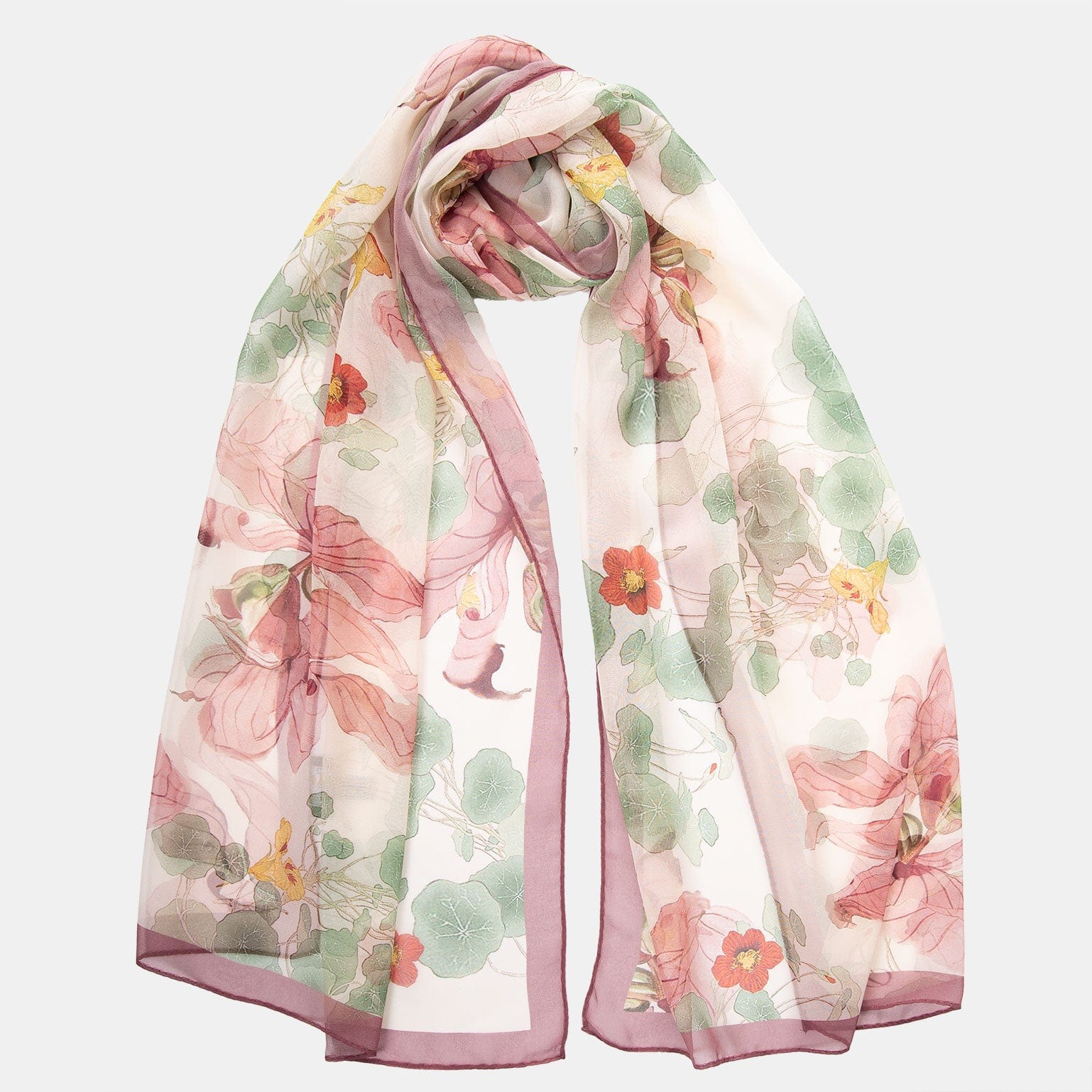 Monique - Long Silk Scarf - Antique Rose - My Men's Shop