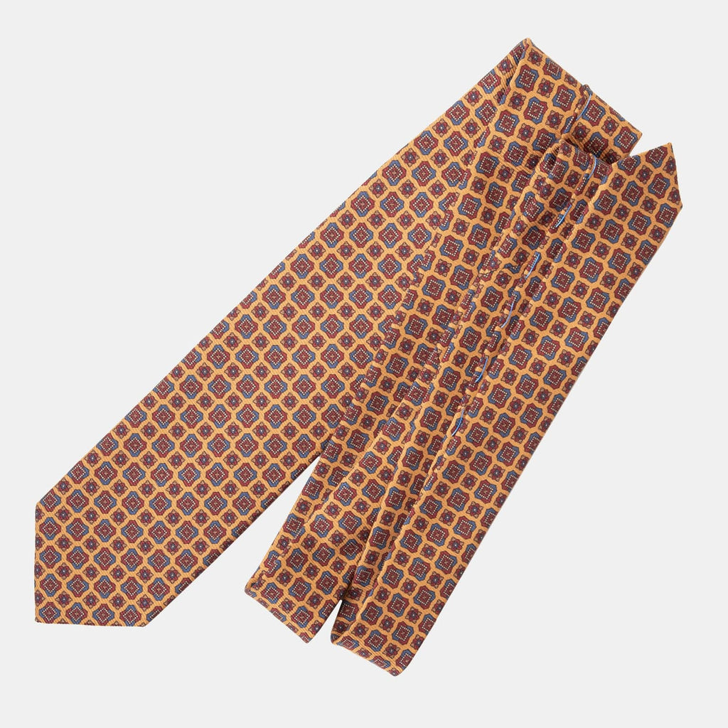 Parma - Printed Madder Silk Tie - Amber Yellow - My Men's Shop